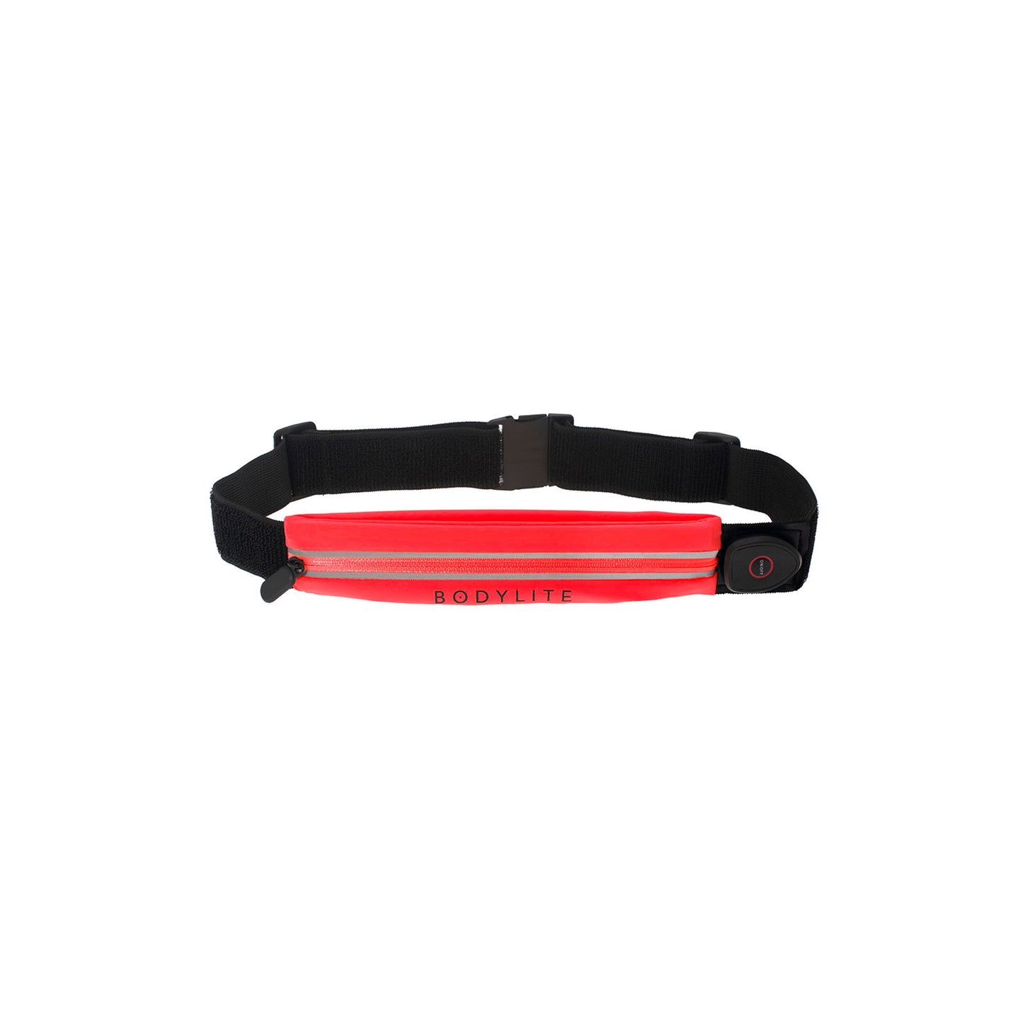 Bodylite NightViz LED belt from Bodylite Gear, sporty safety belt with bright LED lights for visibility during nighttime activities.