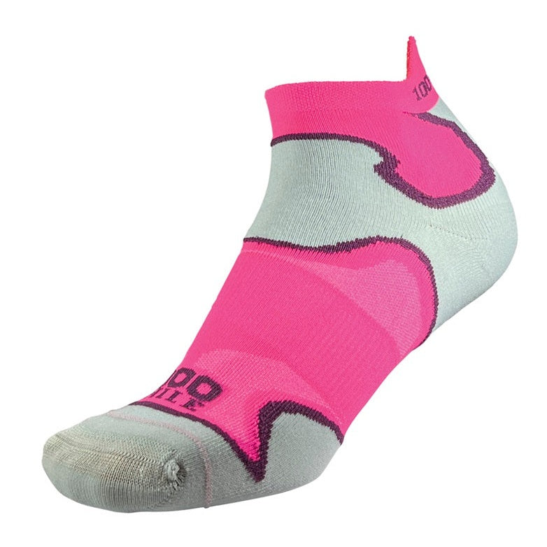 1000 Mile Ladies Fusion Socklet blister-free running sock, lightweight and breathable, designed for comfortable women's running.