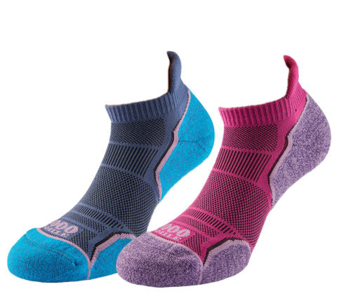 1000 Mile Ladies Run Socklet-Twin Pack
