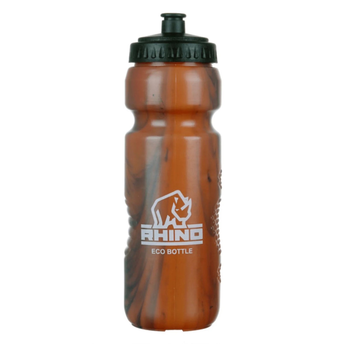 Rhino Eco Water Bottle for sports and outdoor activities, made from eco-friendly materials, with a sleek design and secure lid.