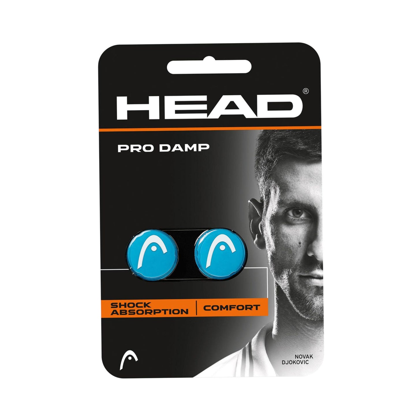 Head Head Pro Damp Tennis Dampener attached to tennis racket strings, designed to reduce vibration during play.