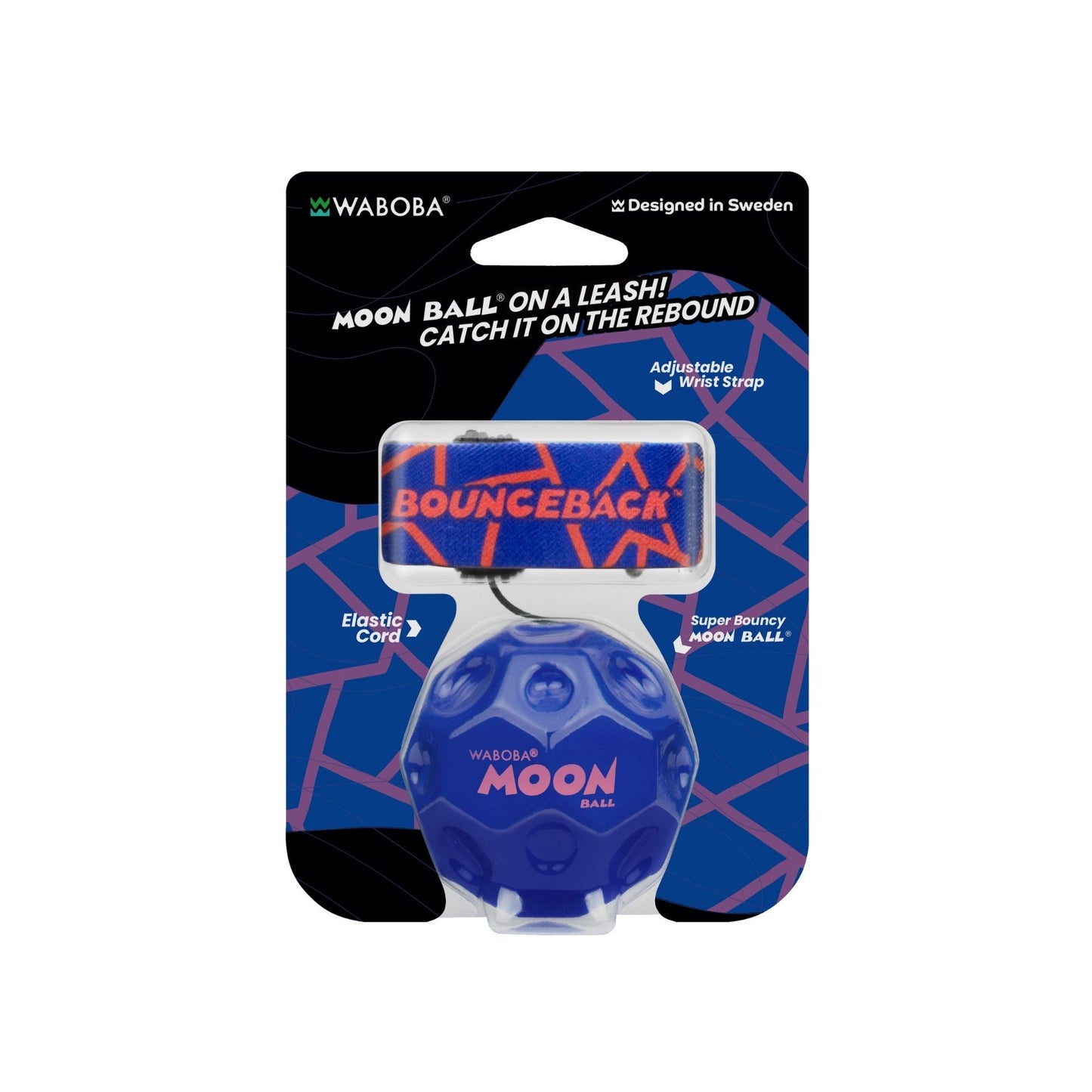Waboba Bounceback sporting goods ball with bright colors and durable design for active outdoor play and bouncing fun.