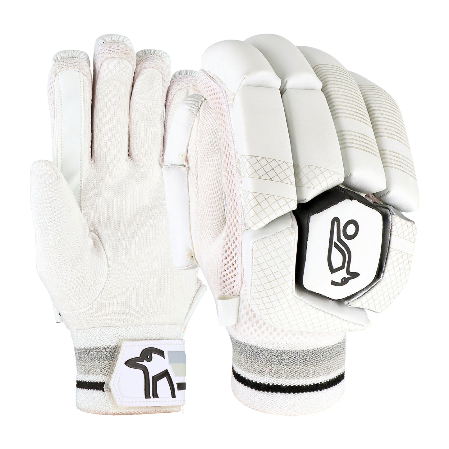 Kookaburra Ghost 6.1 batting gloves with padded palms and adjustable straps, designed for cricket players.