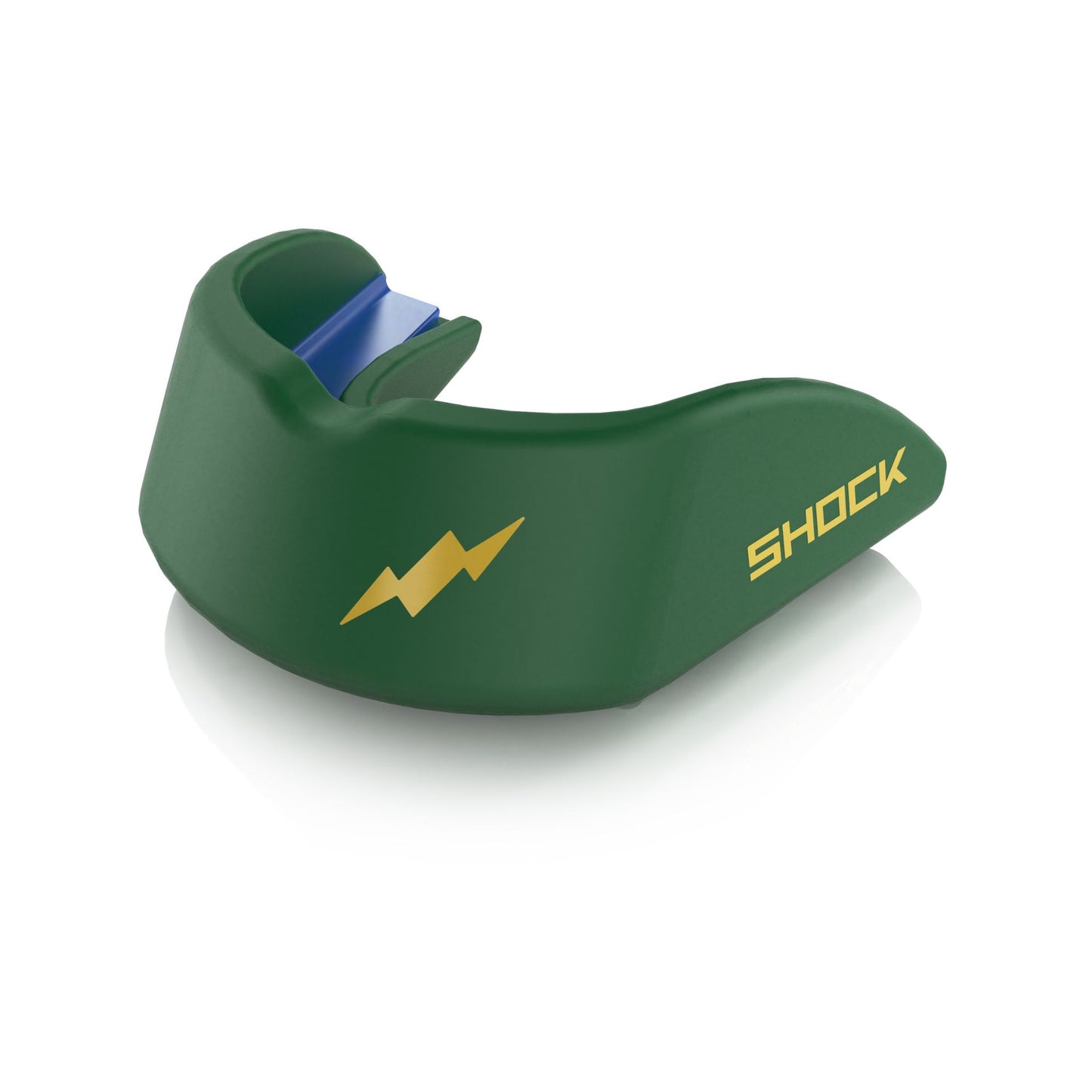 Shock Doctor Mouthguard Gel Strike in blue with adjustable strap, designed for sports protection and comfort.