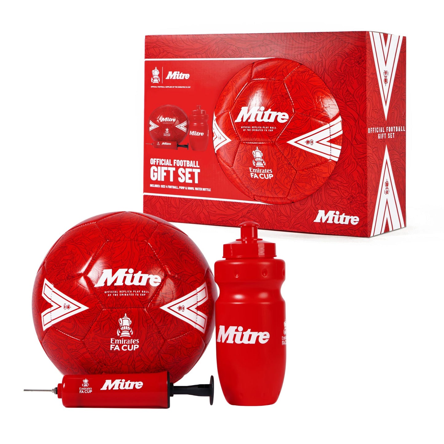 Mitre FA Cup gift set 25/26, sporting goods, includes branded football and accessories, displayed on a white background.