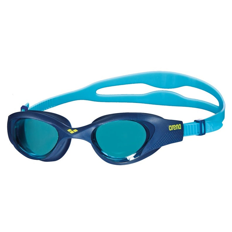 Arena The One Junior swimming goggles with clear lenses and adjustable straps, designed for comfortable swimming practice.