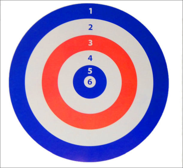 Pack of 100 Cartasport shooting airgun targets displayed on a flat surface for practice and target shooting.