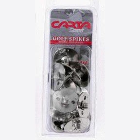 Set of 12 all-metal golf spikes by Cartasport, featuring durable metal cleats for improved grip on golf shoes.