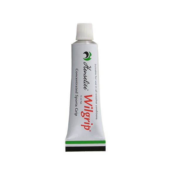 Henselite Wilgrip sports grip tube in 15g, sporting goods accessory with black and red grip design, used for better racket handling
