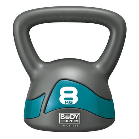 Body Sculpture KeepFitBody kettlebell with textured grip and black finish for strength training exercises.