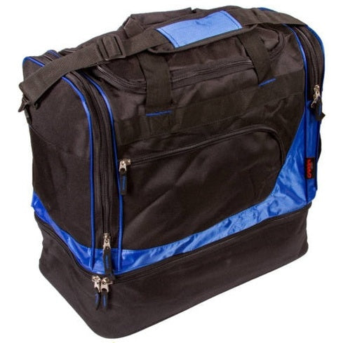 Cartasport holdall sports bag with a separate shoe compartment, black fabric with zipper closure and carrying handles.