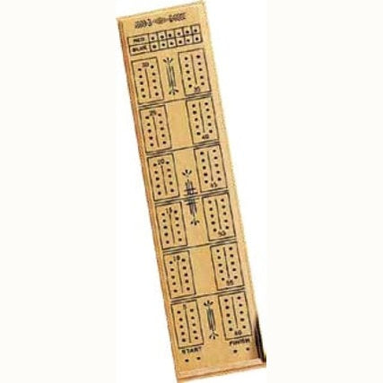 Cartasport indoor cribbage board with pegs and scoring slots, designed for classic game play and family entertainment.