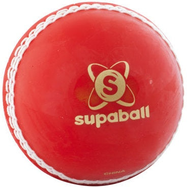 Readers Supaball cricket ball, orange and white, designed for casual play and practice, with a durable exterior and lightweight feel.