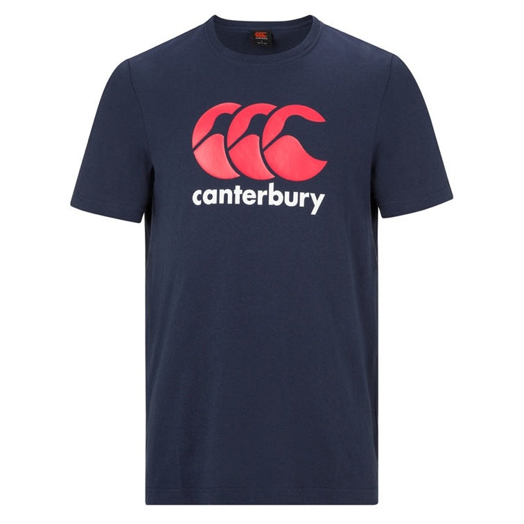 Canterbury rugby logo T-shirt featuring the Canterbury CCC emblem on a casual rugby-inspired T-shirt.