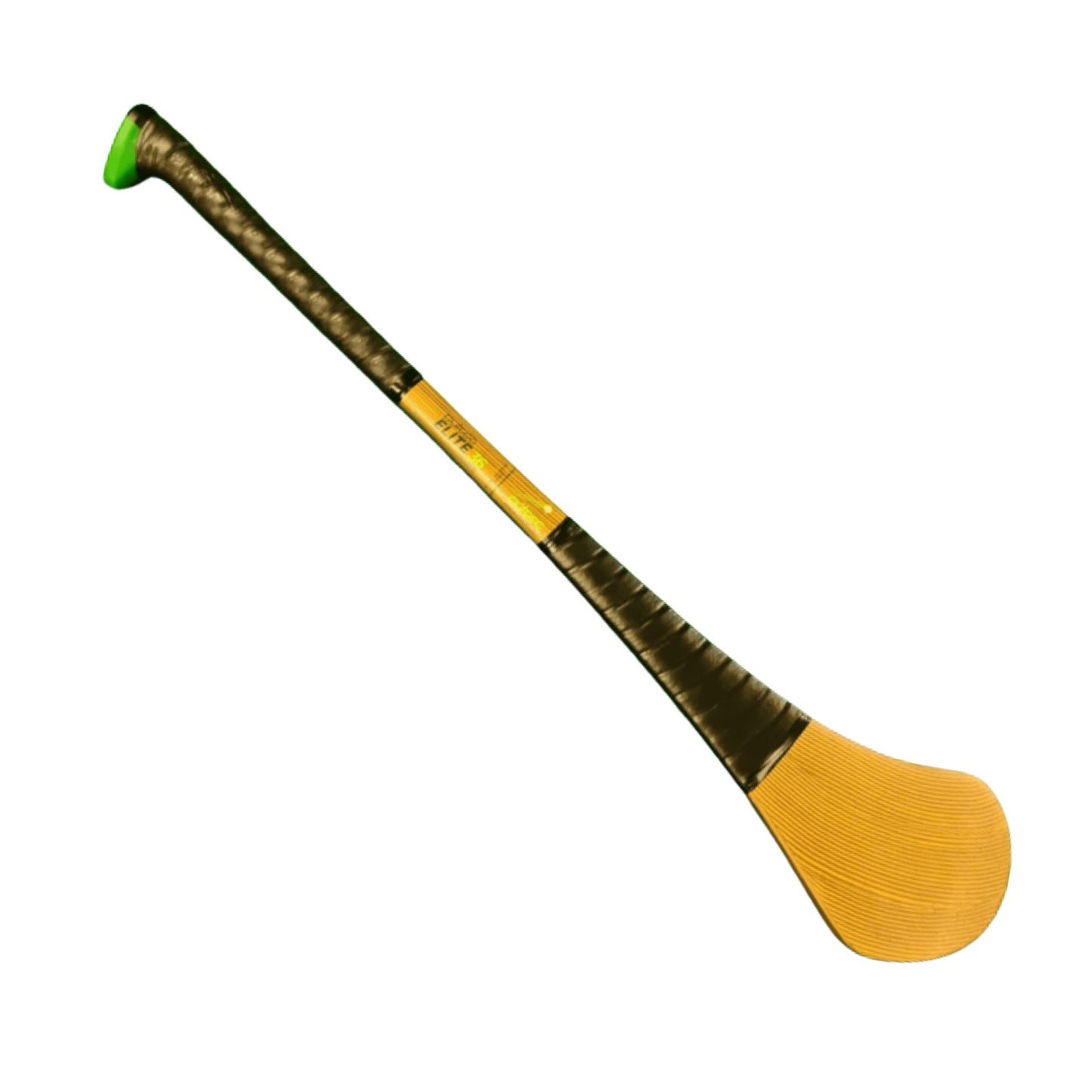 Cúltec Cultec Elite composite hurling stick with black and orange design, lightweight sports equipment for hurling.