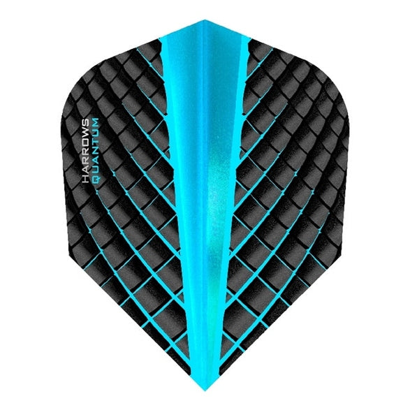 Harrows Quantum Dart Flights showing sleek black and red design for professional darts players.