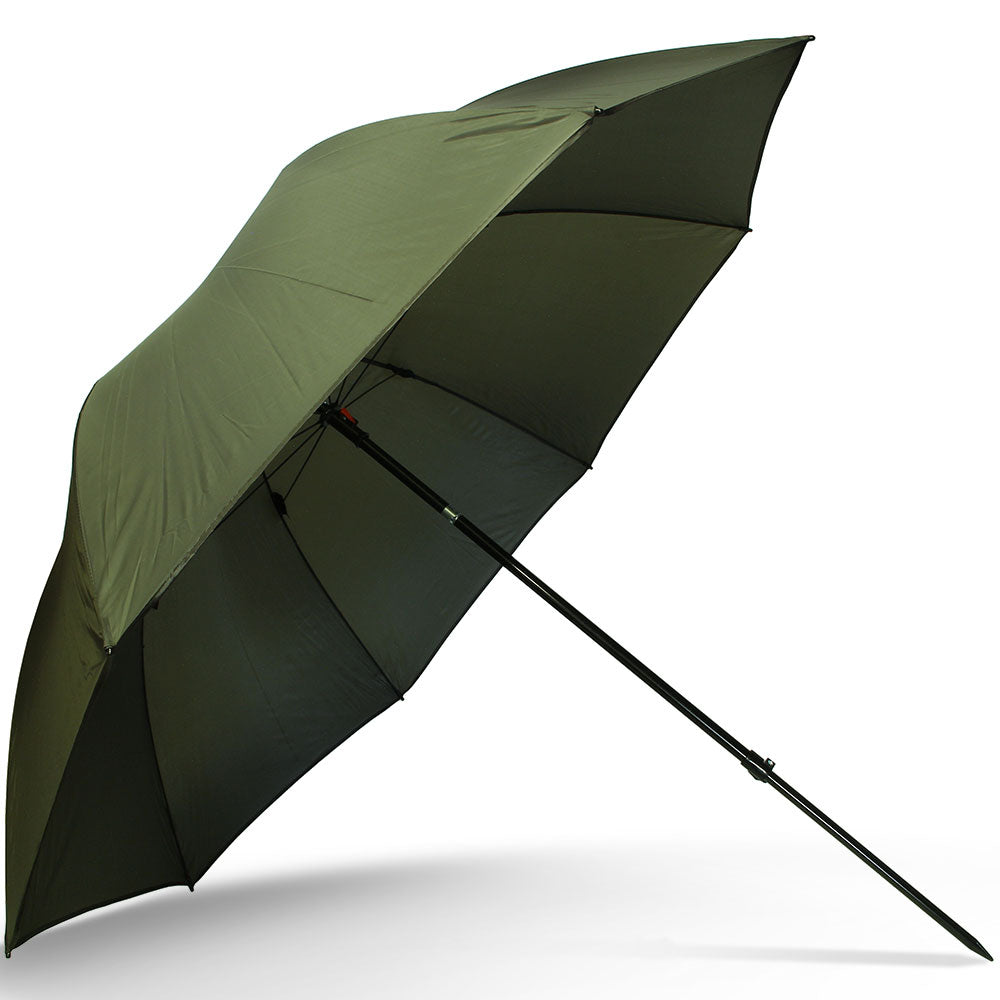 NGT 45-inch sporting goods umbrella with tilt function, green canopy, weather-resistant fabric, and sturdy frame for outdoor use.