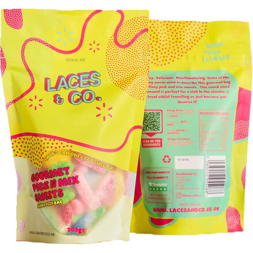 Super Fizzy Snack Sized Sweets Bag - 205g