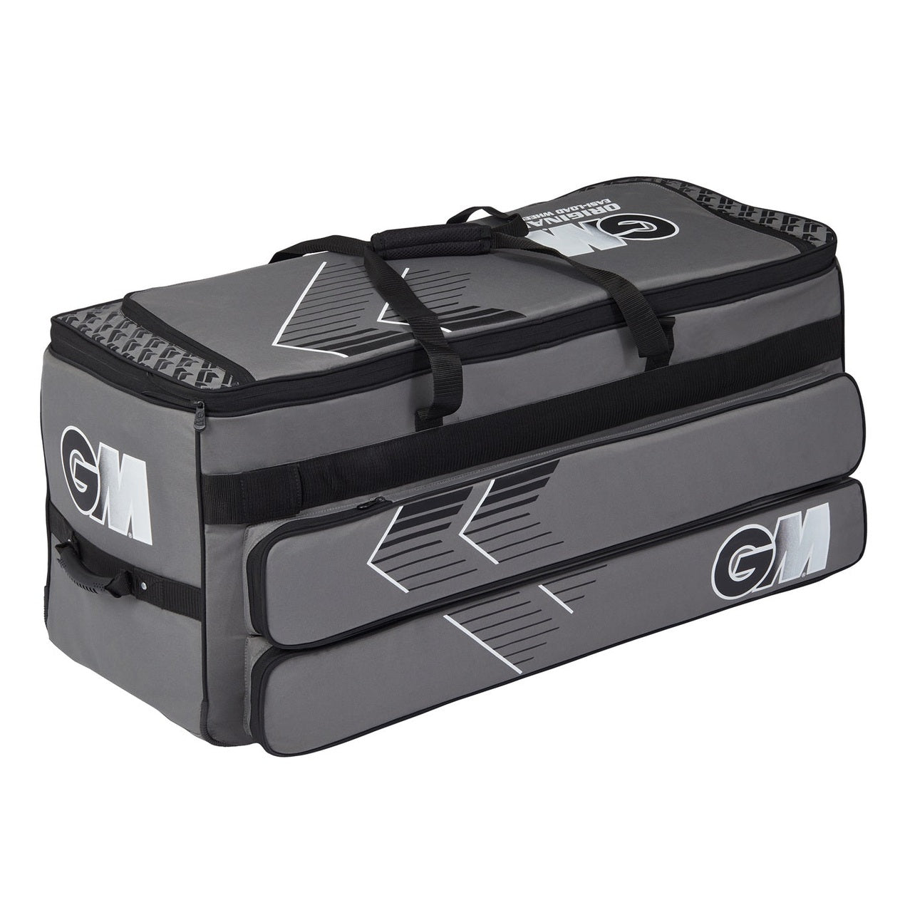 Grey Gunn & Moore G&M Cricket Bag Original Easi-Load CRICKETGM with multiple compartments and sturdy handles for easy carrying.