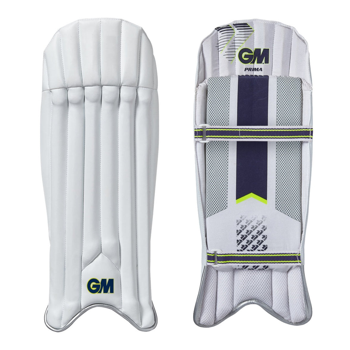 Gunn & Moore GM Wicket Keeping Pads Prima Junior cricket protective gear, padded leg guards for young wicket keepers.