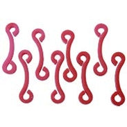 Cartasport football goal net Easi-Clips securing the net to the goal frame, shown in close-up with clips attached.