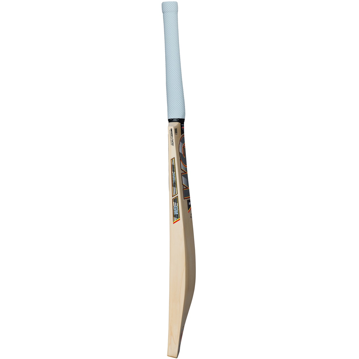 Full-size GM Cricket Bat Rival 404 made from English Willow, showcasing the smooth wooden surface and traditional cricket bat design.