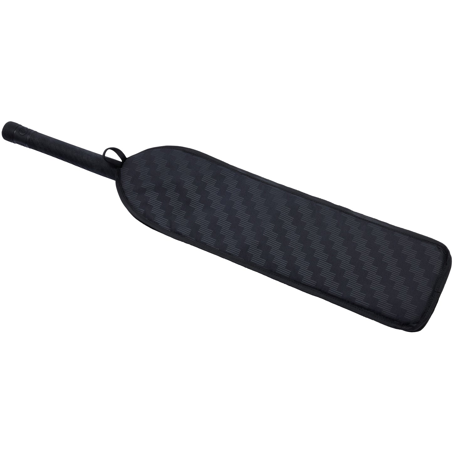 Black Gunn & Moore GM cricket bat cover with logo, designed to protect cricket bats during play and transport.