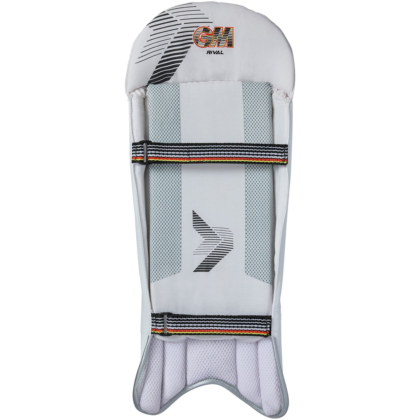 Gunn & Moore GM wicket keeping pads Rival small junior cricket gear on a plain background