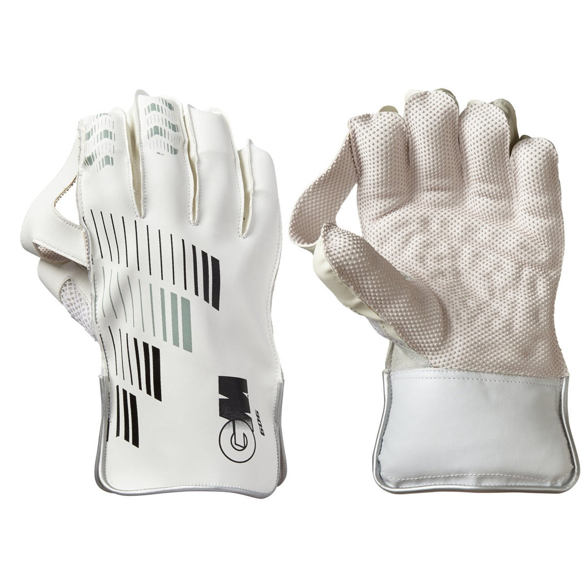 Gunn & Moore GM Wicket Keeping Gloves 606 Junior cricket gloves with padded palms and adjustable straps for young wicket keepers.