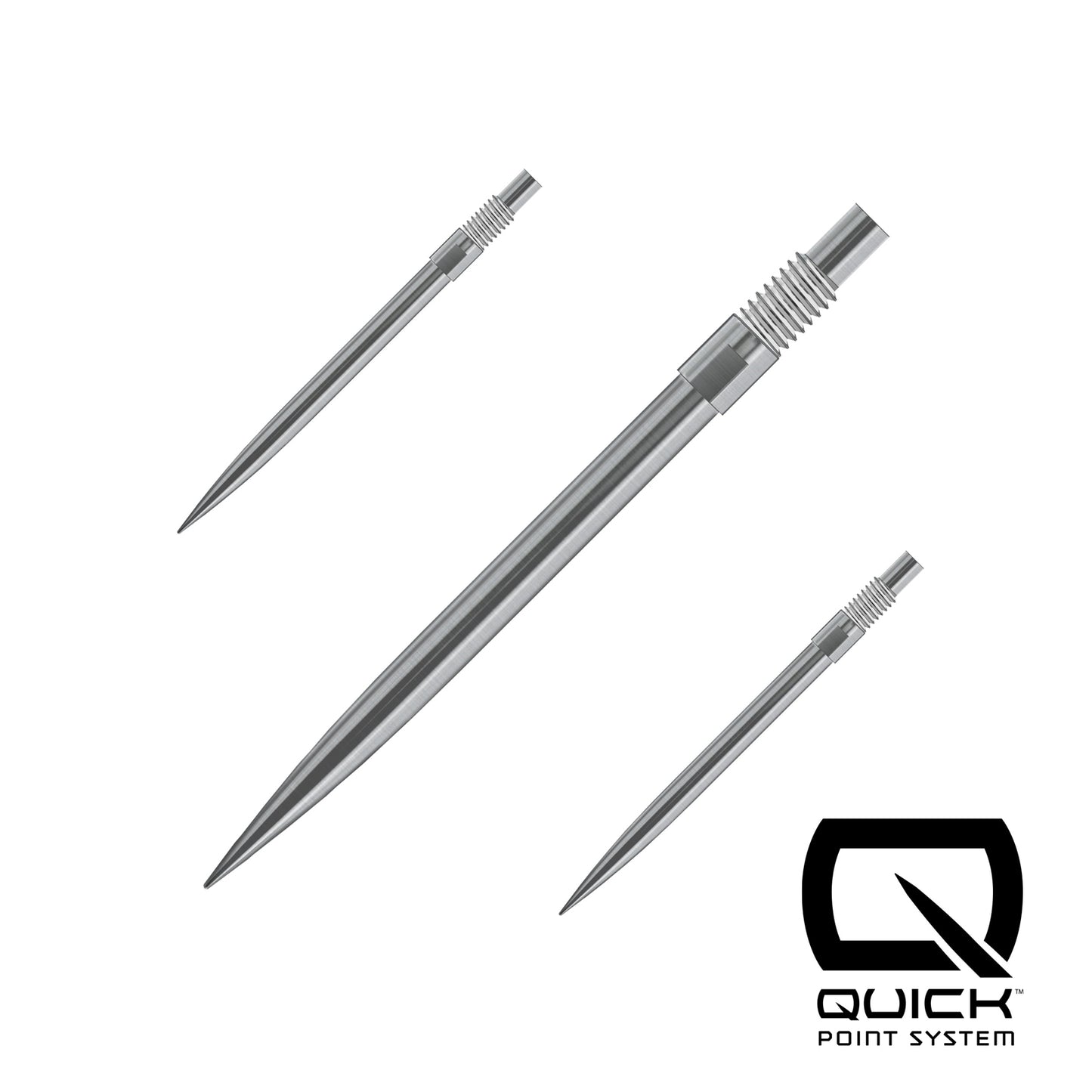 Harrows Quick Point darts with steel tips and sleek design, perfect for precise throwing in professional dart games.