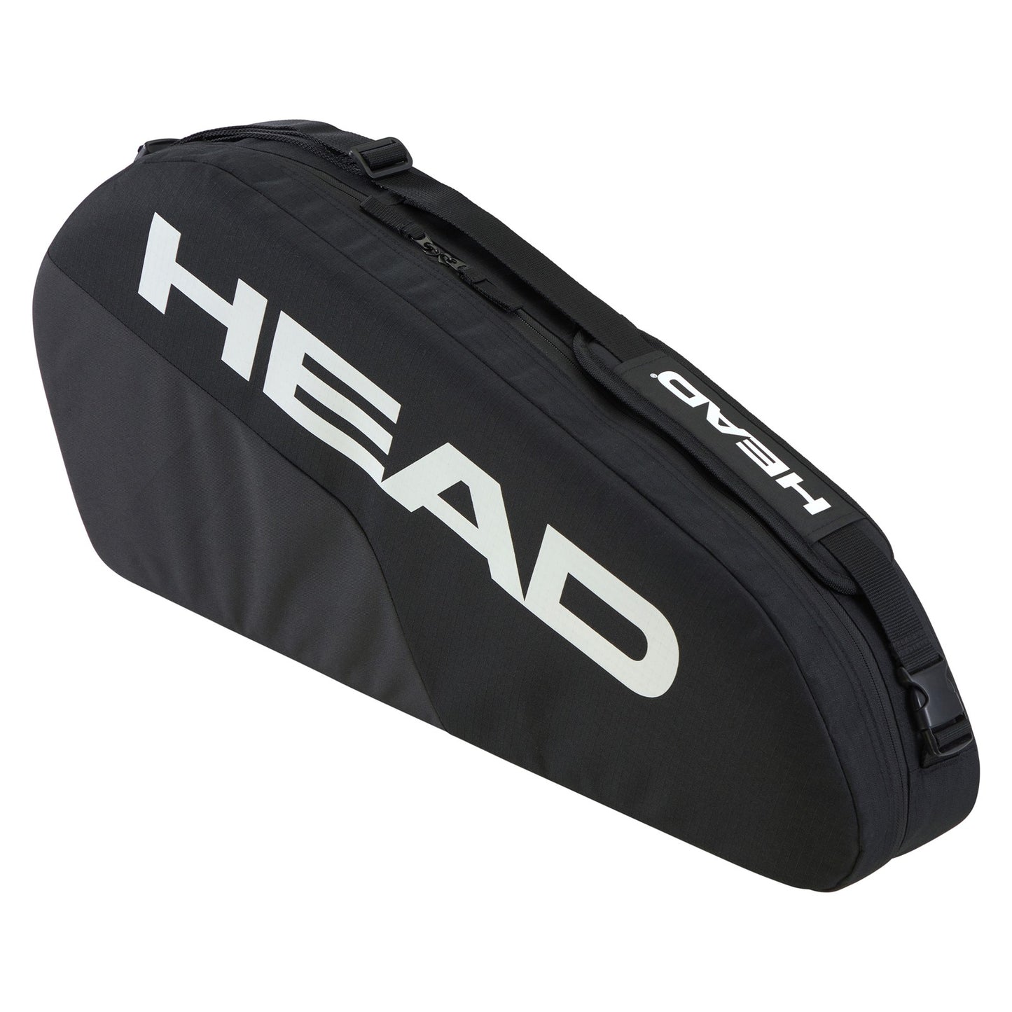 Head Head Base Racquet Bag holdall with multiple compartments and padded shoulder strap for tennis gear storage.