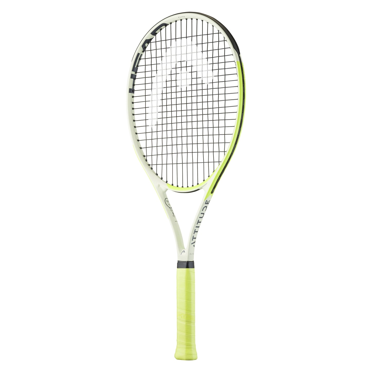 Head MX Attitude Elite 27-inch tennis racket with grip size 3, showcasing the lightweight frame and grip detail.
