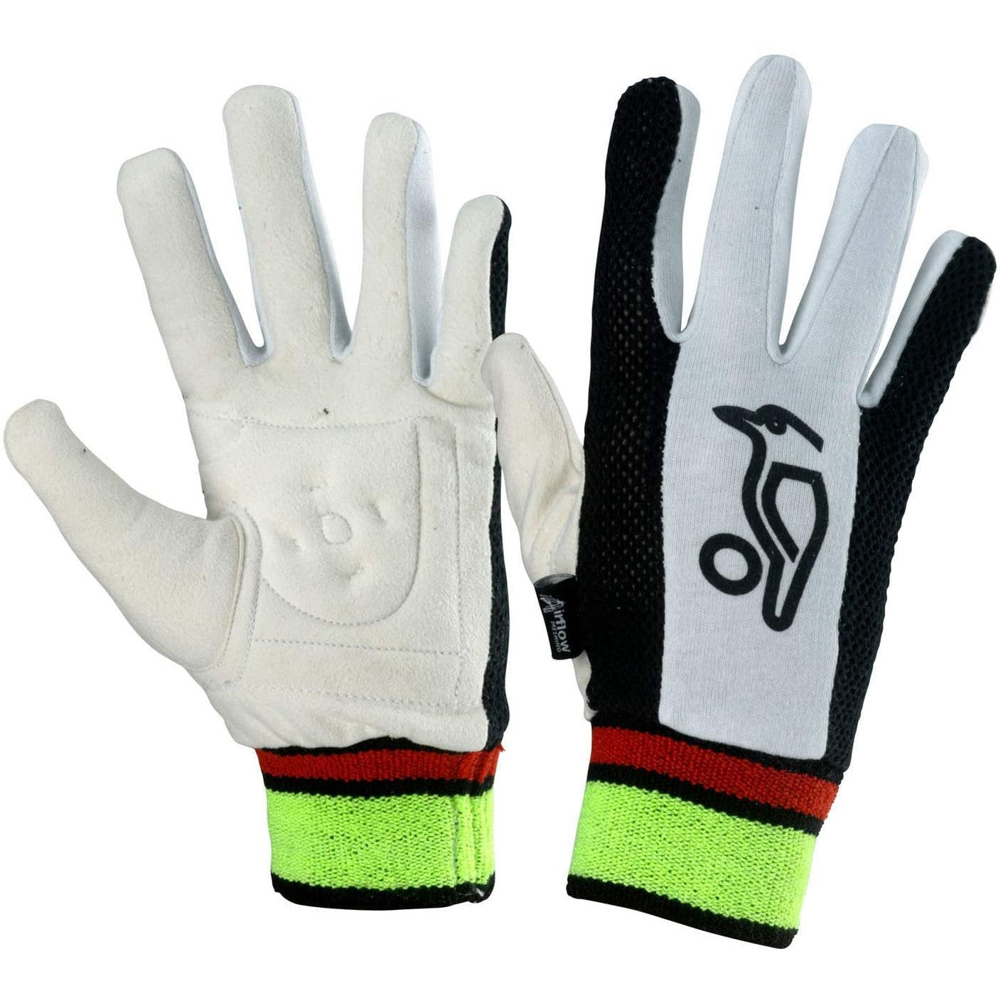 Kookaburra padded chamois wicket keeper inners for cricket, soft protective inner gloves shown in the image.