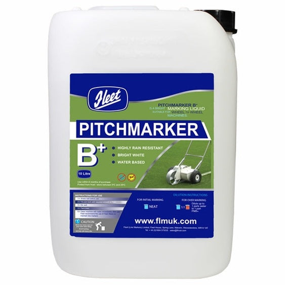 Cartasport football line marking fluid in a 10-litre container, used for marking football pitches on grass fields.