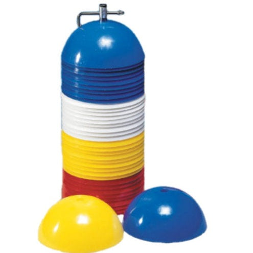 Set of 40 Cartasport football sports cones for training and drills, arranged on a field with some cones spaced apart.