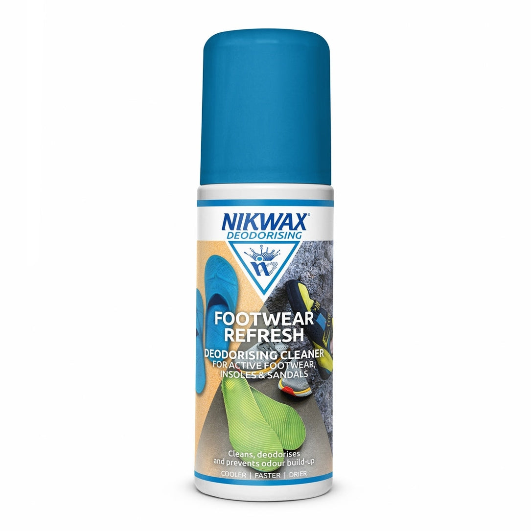 Nikwax Footwear Refresh 125ml bottle for hiking and walking shoes, cleaning and reviving outdoor footwear.
