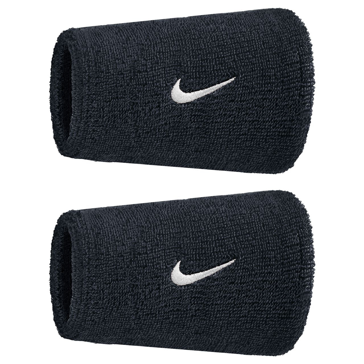 Nike Classic Doublewide Swoosh Wristband Black/White