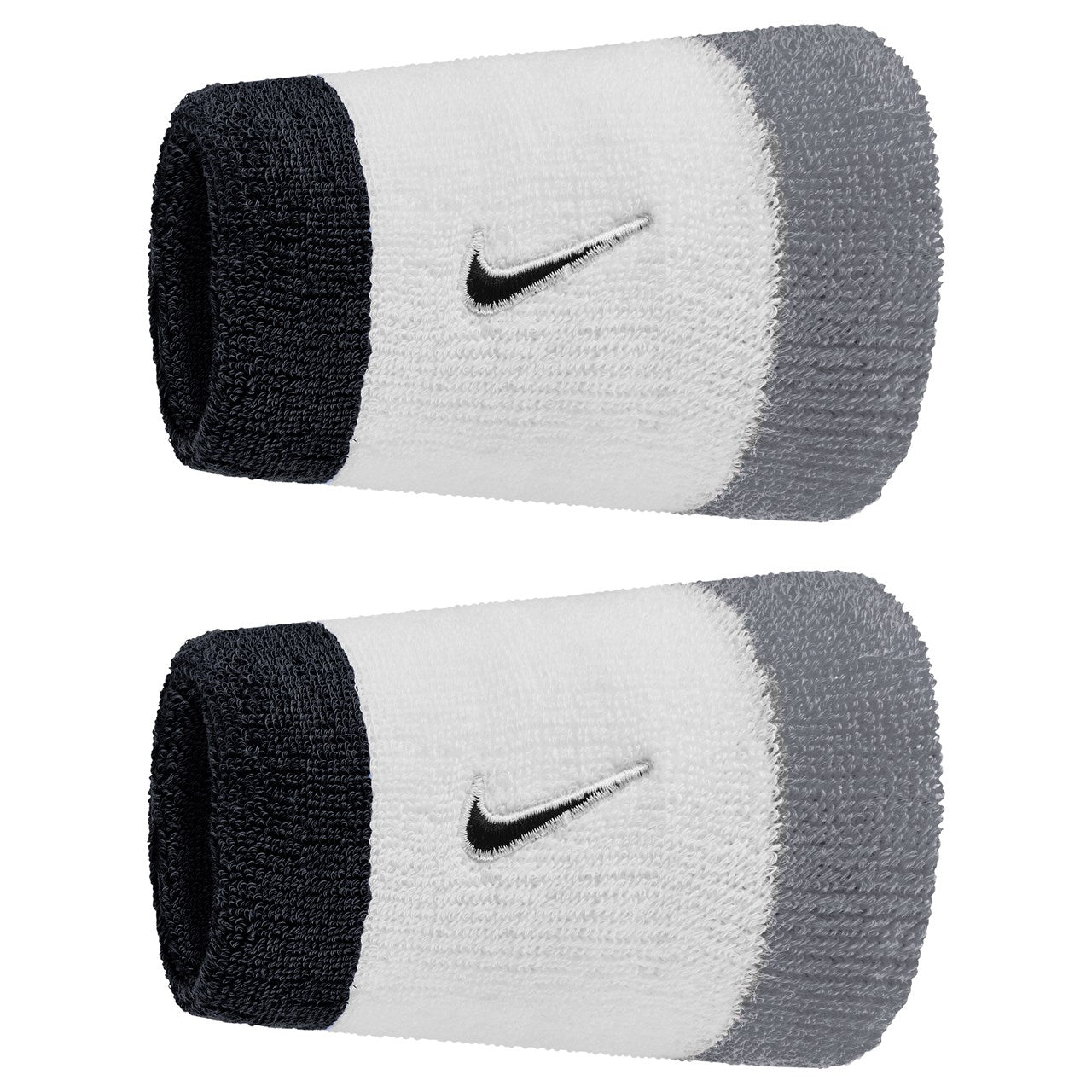 Nike Classic Doublewide Swoosh Wristband Black/White/Black