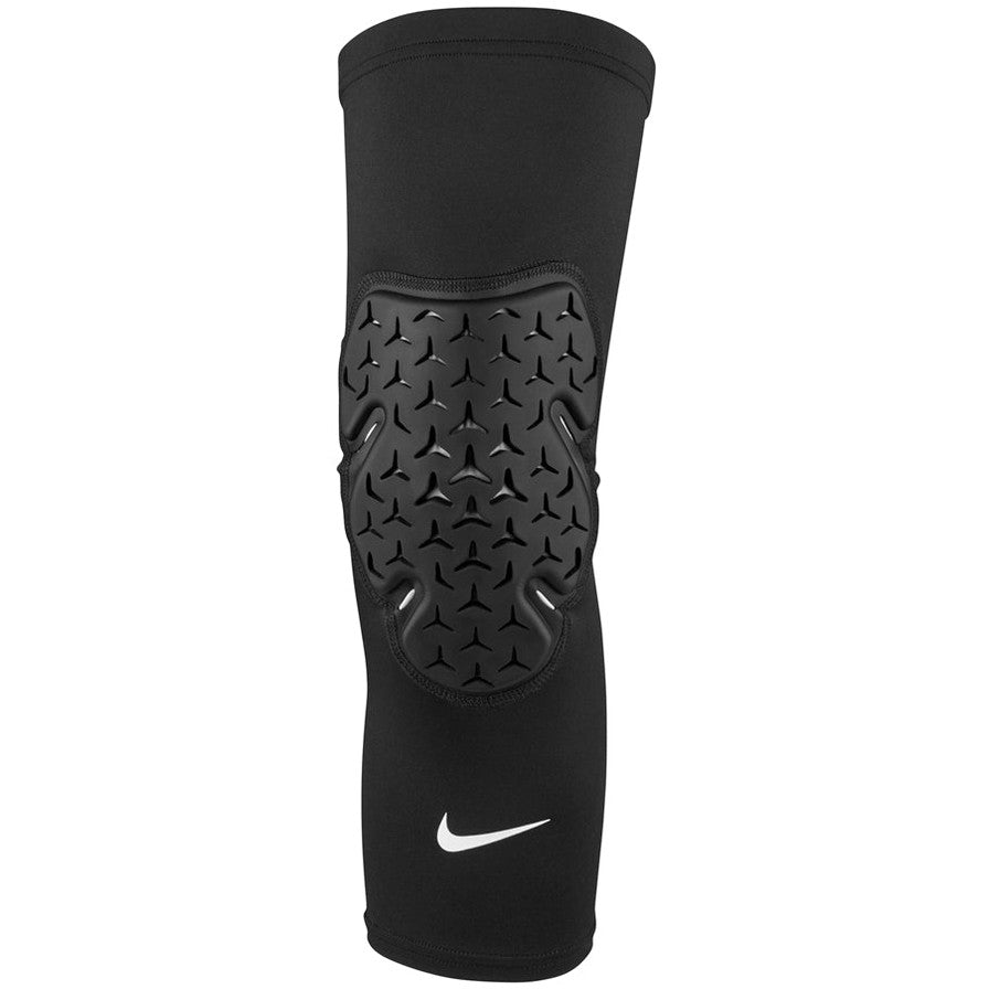 Nike Pro Strong calf compression sleeve supports the calf muscles, designed for athletic performance and muscle recovery.