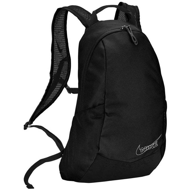 Nike Race Day Running Backpack with adjustable straps and multiple compartments, designed for athletic competition and training.