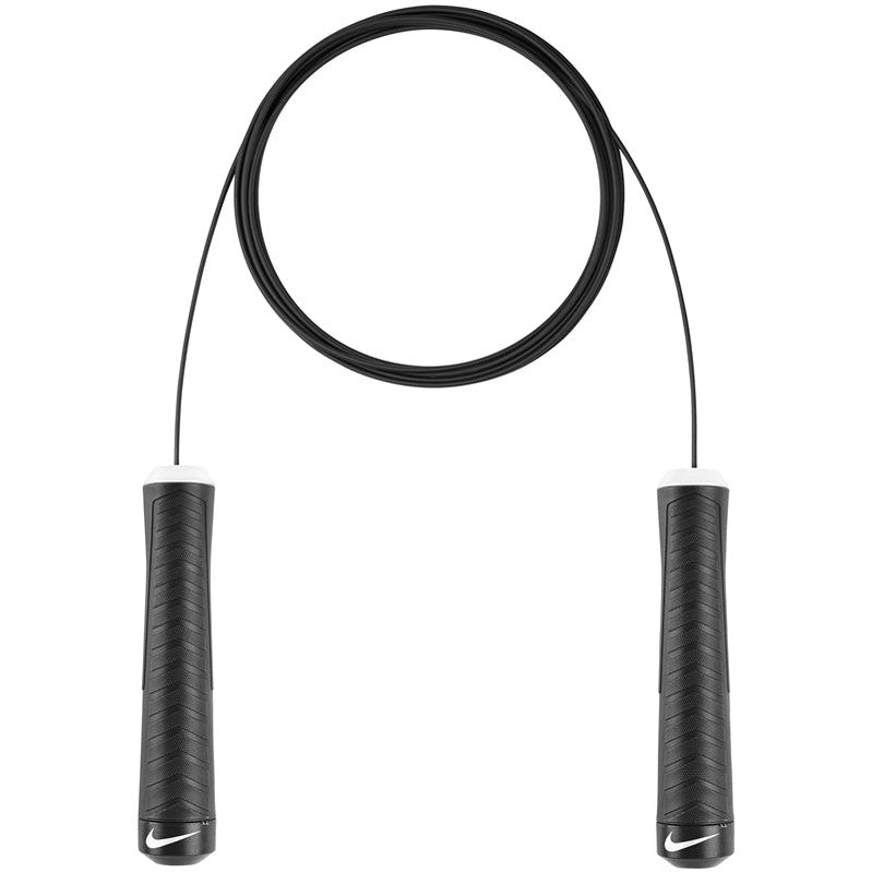 Nike Speed Rope Weighted skipping rope with adjustable handles and durable cord for cardio workouts and fitness training.