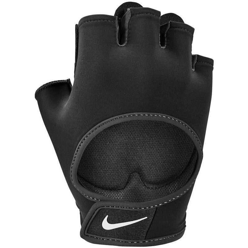 Nike Women's Ultimate Heavyweight Fitness Gloves showing durable black gloves with adjustable wrist straps for weightlifting and training.