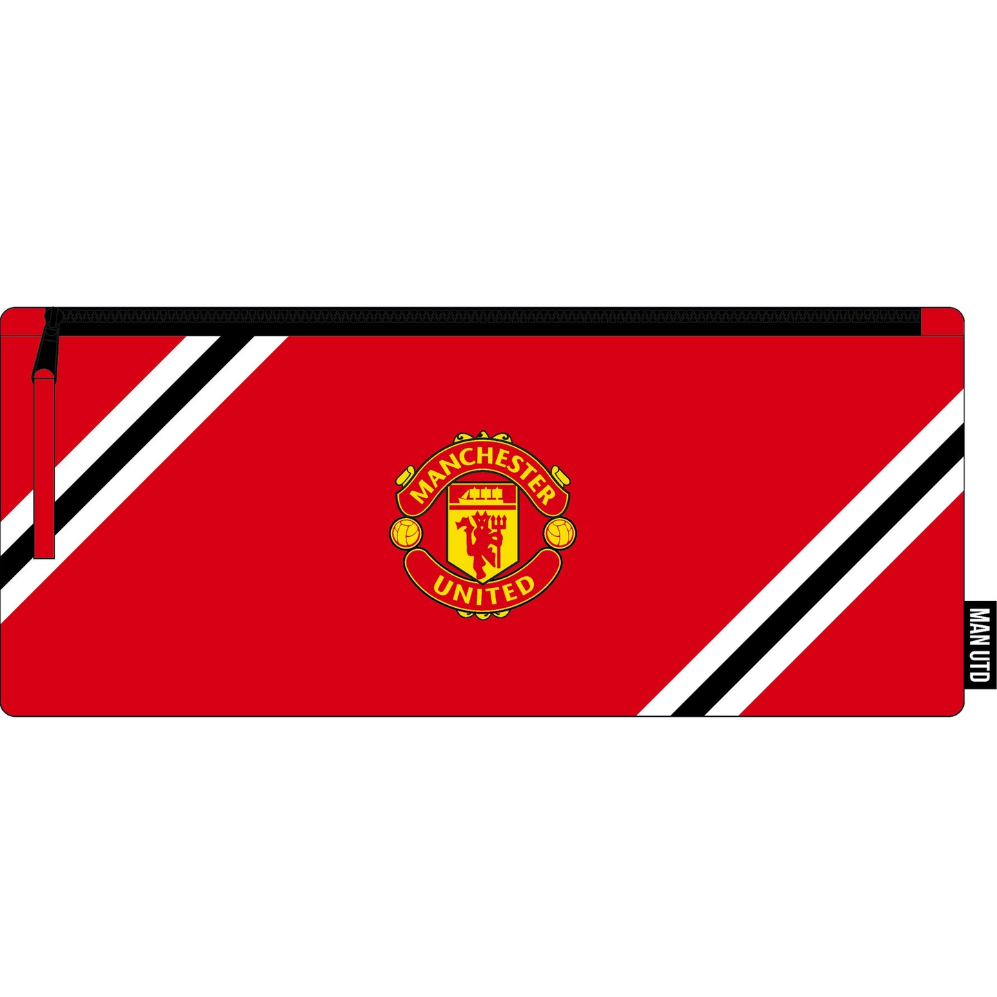 Foco Team Merchandise Core Stripe Pencil Case with sporty design and zipper closure, ideal for school or sports accessories.