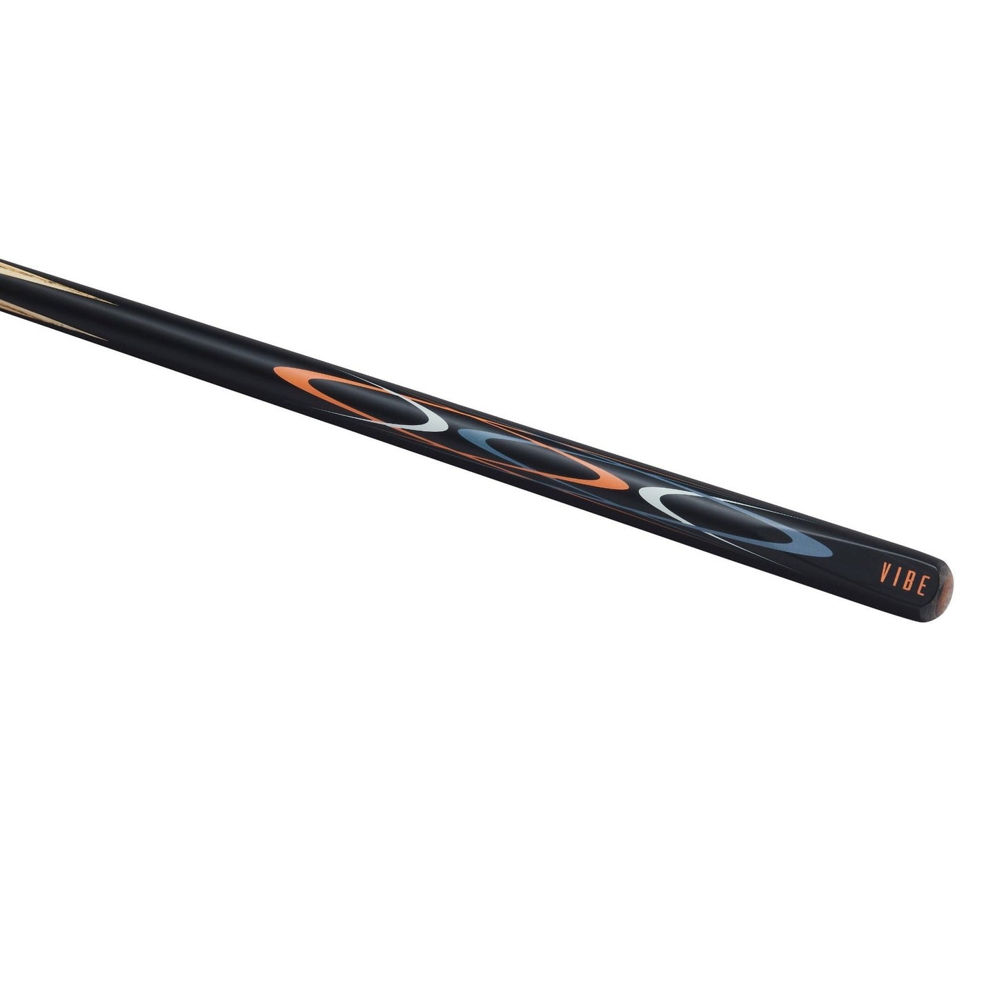 Powerglide Snooker Cue Vibe 2 Piece 57-inch with 10mm tip, designed for snooker and pool games, showcasing the cue's sleek finish.