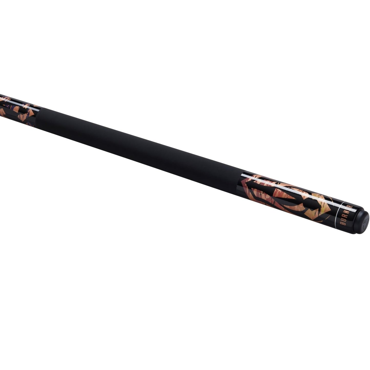 Powerglide Powerglide Pool Cue Burner 57in 2-Piece 10mm snooker and pool cue showing the sleek black finish and detailed craftsmanship.