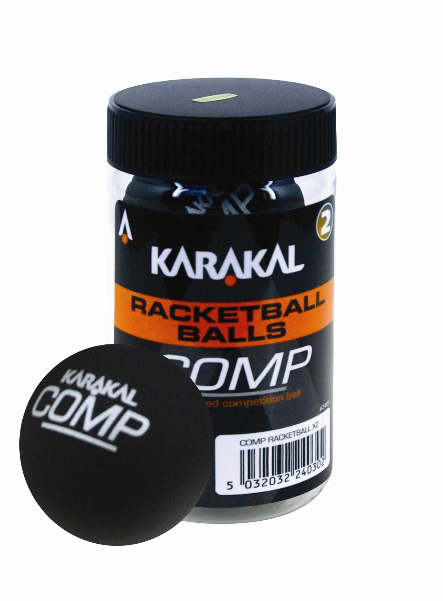 Karakal Racketball Balls Black Competition Tube Of 2