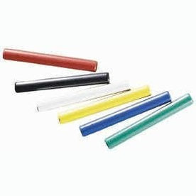 Set of 6 aluminium relay batons for athletics racing, senior size, by Cartasport, shown in a close-up image.