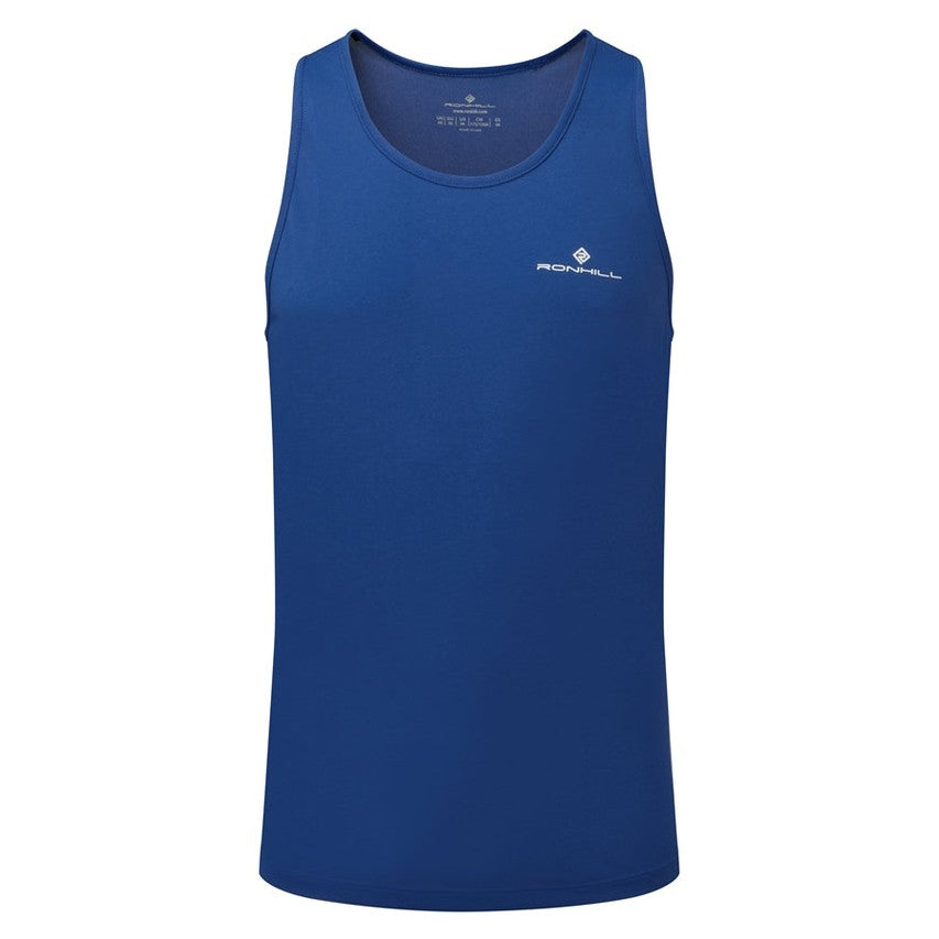 Ronhill men's core running vest in black, lightweight athletic vest with breathable fabric for comfortable running.