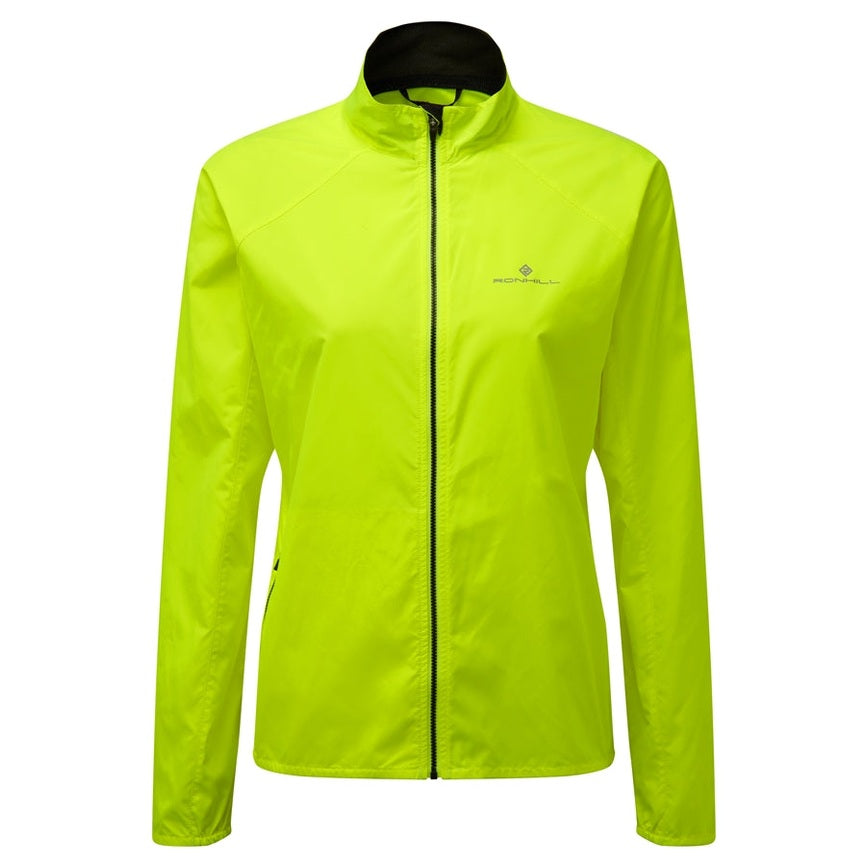 Ronhill Women's Core Running Jacket in navy, lightweight with full zip, designed for comfortable outdoor running.