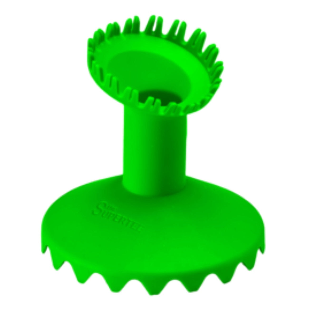 Dan Carter Rugby Kicking Tee Supertee King, durable rugby kicking tee for accurate place kicks, in a bright green color.